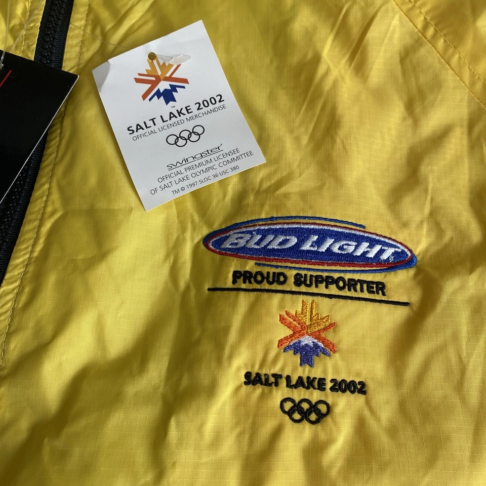 Vintage 2002 Salt Lake City Olympics Jacket Swingster Windbreaker Bud Light XL - Image 2 of 4