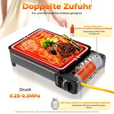 Portable Gas Grill Butane Stove, Camping Stove ,Lightweight Outdoor BBQ Stove