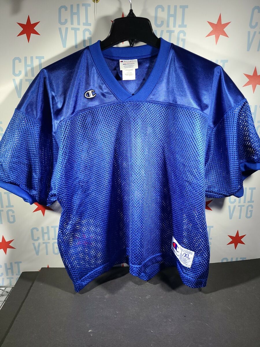 Vintage Champion BLANK Blue Authentic Football Jersey L / XL Vintage Champion BLANK Blue Authentic Football Jersey L / XL