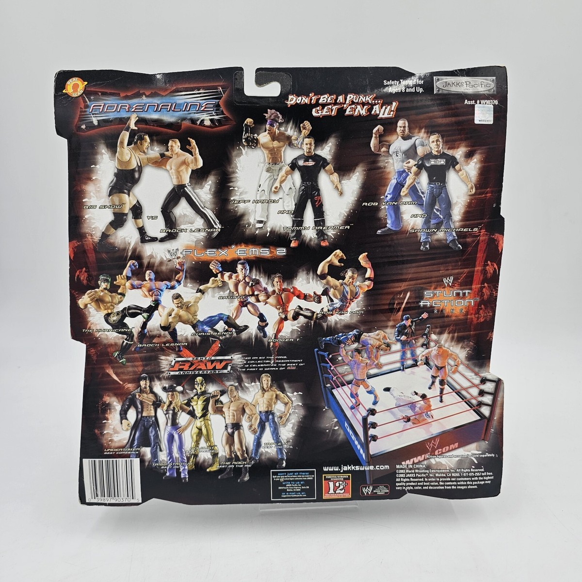 J589 WWE Jakks Adrenaline Series 1 Brock Lesnar VS Big Show Action