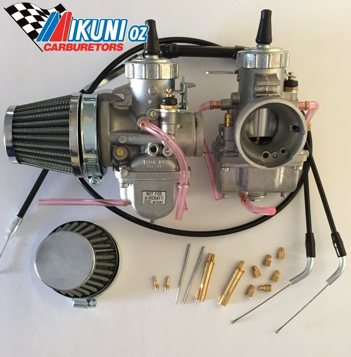 Kawasaki KZ250 Dual Mikuni VM30 Carb Conversion Kit - No Flanges