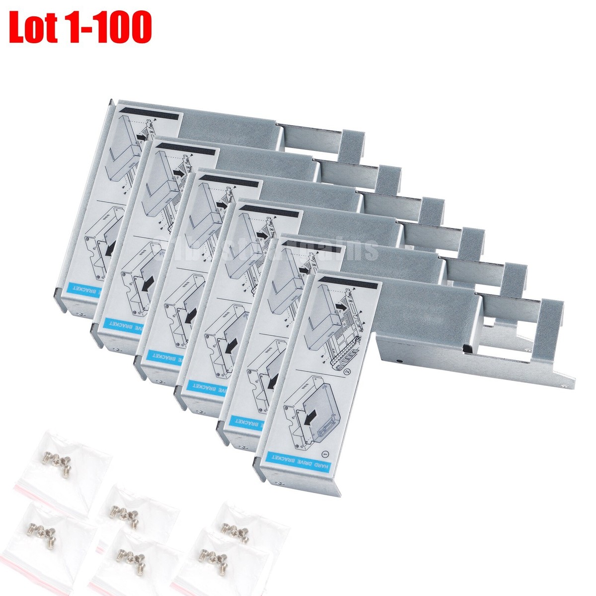 2pcs BOWONG 9W8C4 Y004G G302D X968D 2.5 to 3.5 Adapter Converter Compatible for X7K8W Y796F F238F KG1CH F9541 651314-001 Tray Caddy