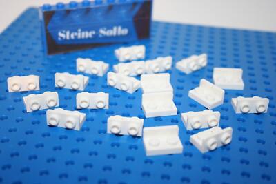 Lego (c) 20x Winkelplatte - 1x2 1x2 - 99780- weiß - white - bracket - inverted
