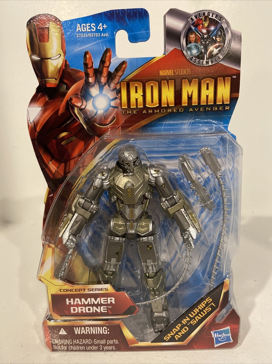 HASBRO 2010 AVENGERS IRON MAN 2 HAMMER DRONE M.O.C HTF | eBay