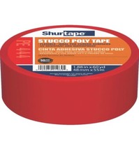 Shurtape UV-Resistant Stucco Masking Tape, 48mm x 55m Red 3 Roll 107239 