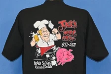 vintage 90s JACK'S BAR AND GRILL PIG ORMOND BEACH CHEF BBQ FUNNY t-shirt XL