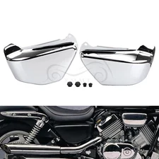 L&R Chrome Battery Side Cover Panel Fairing For Honda Magna 750 VF750C VF750CD
