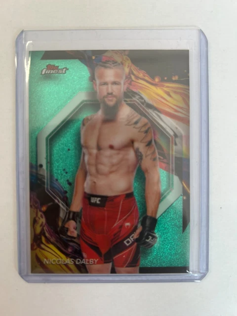 70 TOPPS FINEST UFC 2024 NICOLAS DALBY  AQUA GLITTER REFRACTOR .