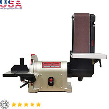 Direct Drive Bench Belt Sander 4x36 Disc Sander 3/4HP Woodworking Tool 120V New