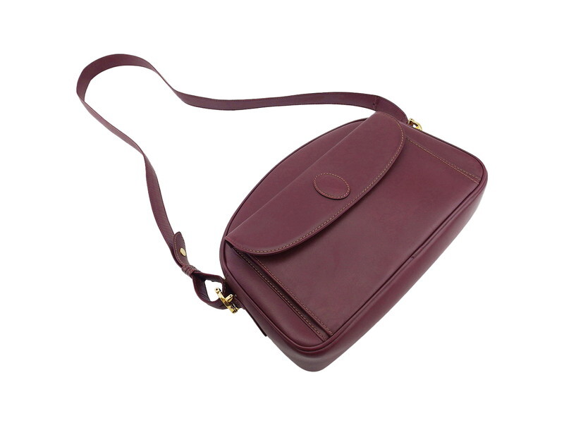 【正規品】Cartier バッグ Cartier Shoulder Bag Bordeaux Leather x Gold Material