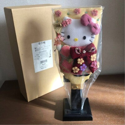 Hello Kitty 25th Hagoita Sanrio With Stand Made in Japan Limited Rare  Japan