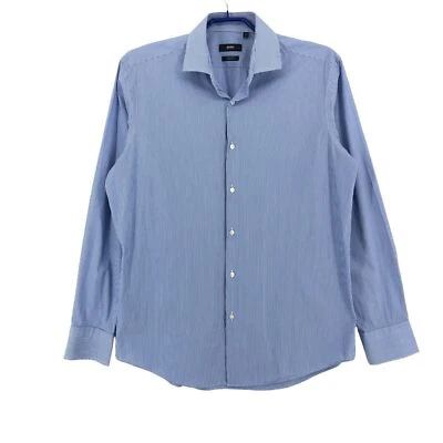 HUGO BOSS Herren Gordon Langarm Lässig Formalhemd Größe L (41 - 16) - Bild 1 von 4