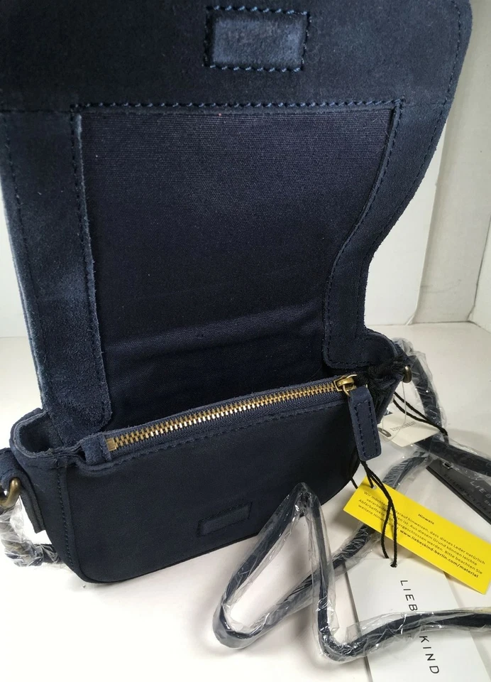 Liebeskind Berlin Small Navy Blue Suede Calf Hair Crossbody Bag-NWT- Small Flaw - Image 4 of 4