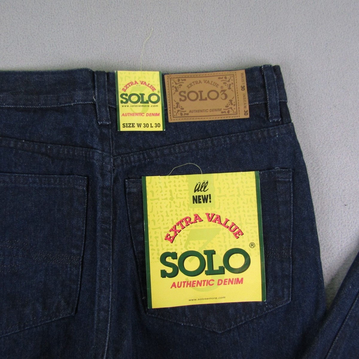 Vintage Solo Semore Jeans Mens 30x30 Blue Denim Baggy