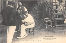 CPA 64 BIARRITZ ANGLET / PARTIE DE PELOTE AU BRUN / CHIQUITO EPUISE / cpa rare