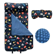 Nap Mat with Removable Pillow & Blanket Roll Up Storage Sleeping Bag Soft and...