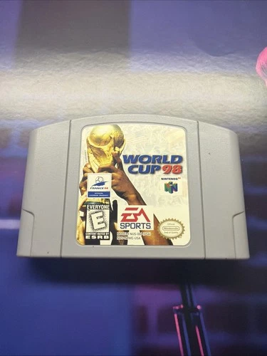 World Cup 98 Nintendo 64 N64 Gray Cartridge Game E EA SPORTS Soccer NTSC-U/C