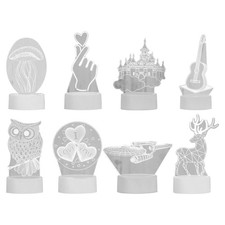 Lampe de bureau de table de lumière de nuit acrylique 3D LED pour le décor