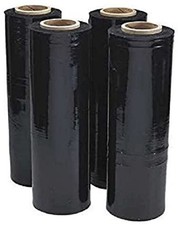 18" x 1500' 80 Ga 8 Rolls Pallet Wrap Stretch Film Hand Shrink Wrap 1500FT Black