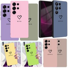 Soft Silicone Phone Case For Samsung A16 A36 S25 S24 S26 Customized Heart Cover