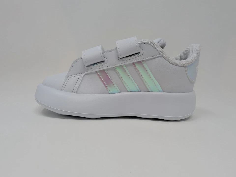 Adidas Grand Court 2.0 CF 1 Infant/Toddler Baby Girl Shoes Size 9K White NIB - Image 2 of 4