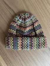 NWT Authentic MISSONI CHEVRON BEANIE HAT 1 Size Unisex