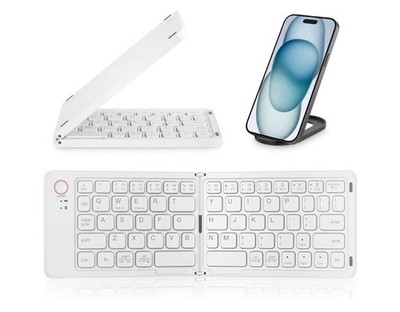 Mini Foldable Bluetooth Keyboard - Portable Wireless Full Size Keyboard