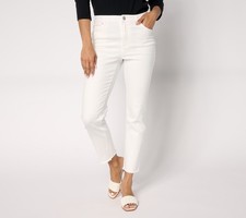 Dennis Basso Women's Pants Sz 2 Regular Riviera Stretch Straight White A681177