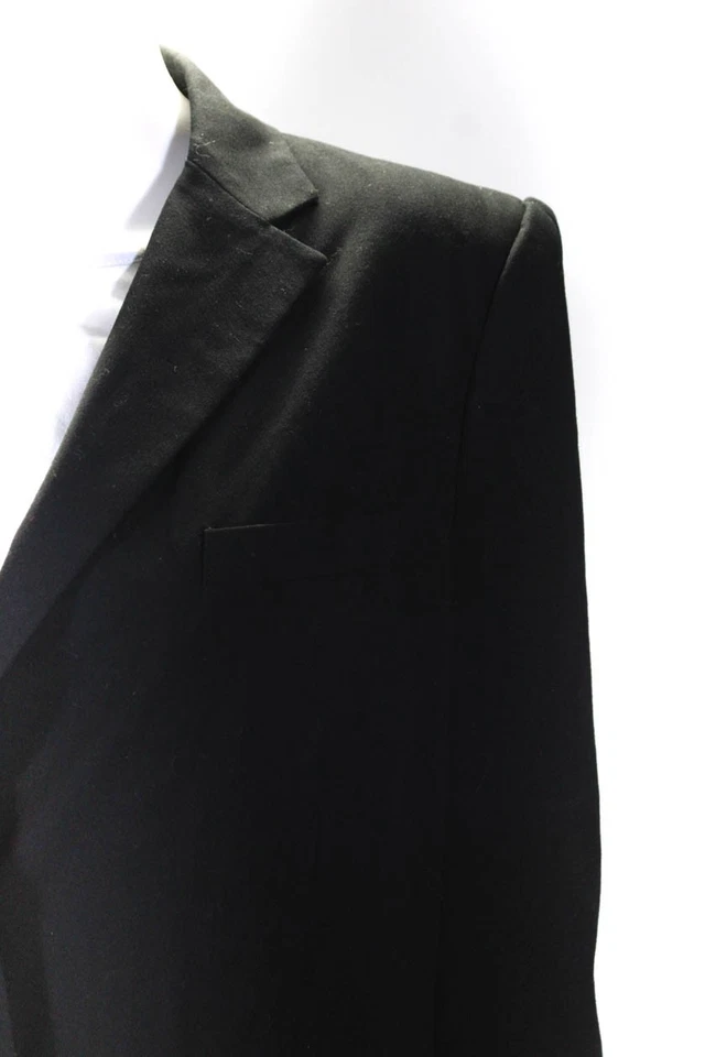 Blazer BCBG Max Azria para mujer con cuello abotonado manga larga negro talla L Foto 2 de 4