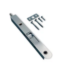 QCAA Flush Bolt, 7", Solid Brass Face Plate, Polish Chrome, 1 Pack, Made in T...