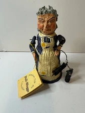 Vintage Poli-Woggs Folk Art Halloween Childless Cat Lady