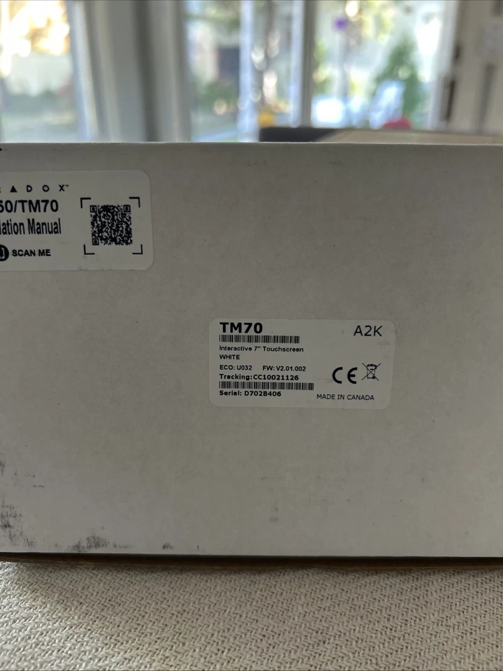 Paradox TM70 Touch Intuitive Touchscreen Keypad - White. New In Box - Image 2 of 3