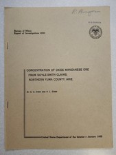 Doyle-Smith Claim Yuma County Arizona Concentration Manganese Ore Mining Mineral