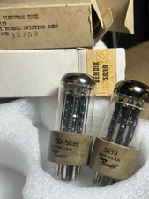 PAIR BENDIX 5839 RECTIFIER TUBES