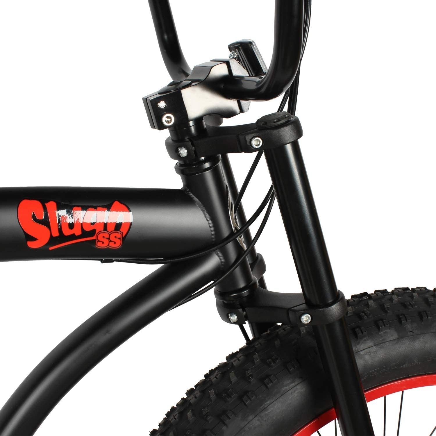 7 Speed 26" Slugo SS Beach Cruiser Bicycle High Rise Handlebar Fat Tire Bike
