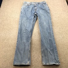 Vintage Levis 505 Jeans Mens 36x32 Light Wash Blue Regular Fit Straight Denim
