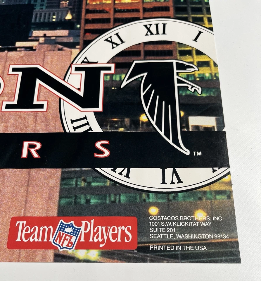 Vintage 1992 Deion Sanders “Big Time” Atlanta Falcons 23x35 Poster Costacos Bros - Image 2 of 3