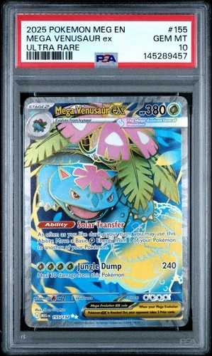 2025 POKEMON MEG EN-MEGA EVOLUTION ULTRA RARE #155 MEGA VENUSAUR EX PSA 10