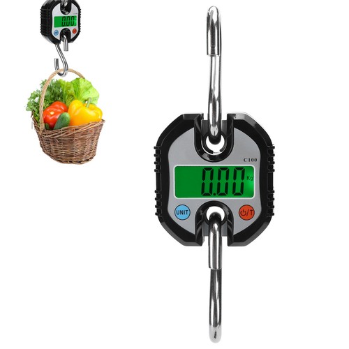 Bilancia gru 150 kg LCD digitale gancio elettronico peso da appendere per pecore lu - Foto 6 di 21