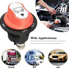 Battery Isolator Disconnect Cut Off Power Kill Switch for Marine Car Boat RV ATV