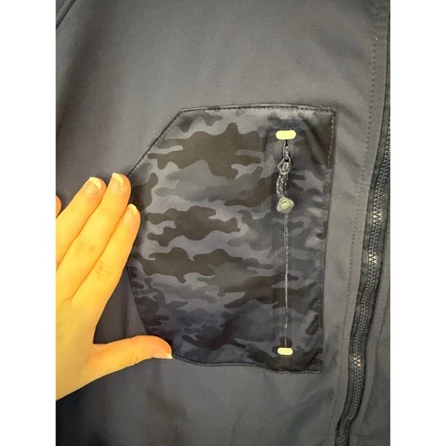Peter Millar Pinehurst Mens XXL Full Zip Golf Jacket Navy Camo Windbreaker image 5