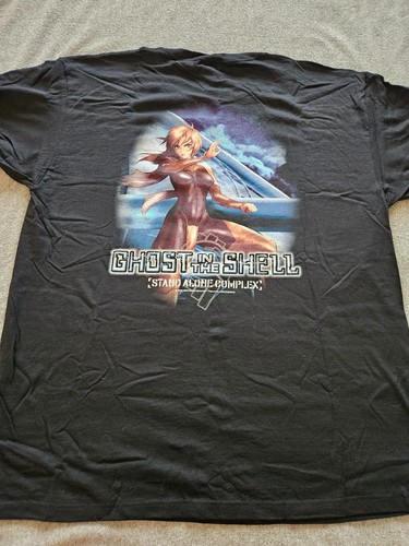 VINTAGE GHOST IN THE SHELL STAND ALONE COMPLEX Y2K TEE SHIRT SIZE  XL - NEW!