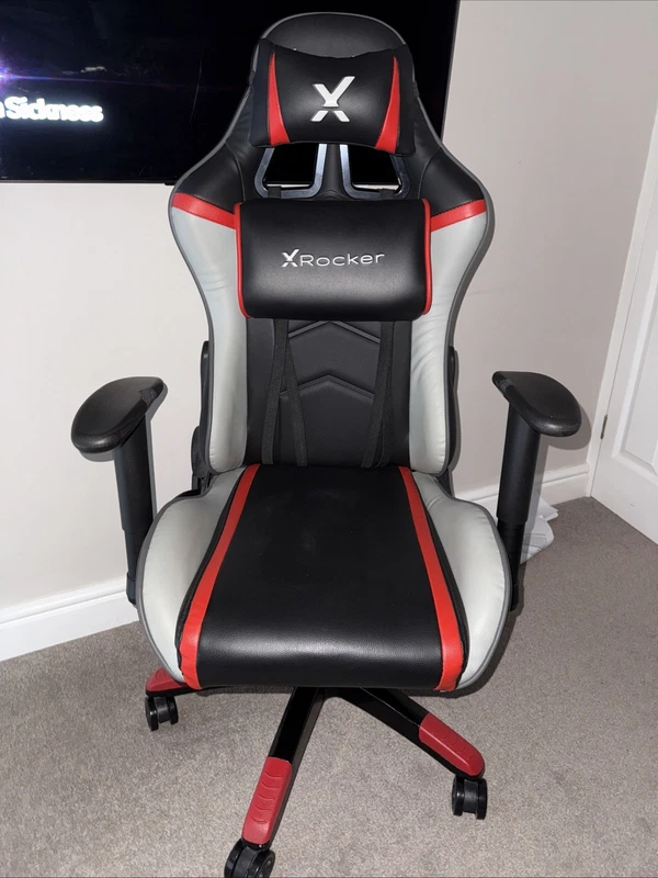 X Rocker Gaming Chair Red Faux Leather