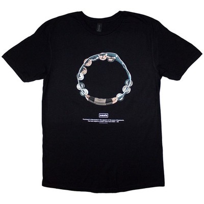 Oasis 'Definitely Maybe Tambourine' Schwarzes T-Shirt NEU