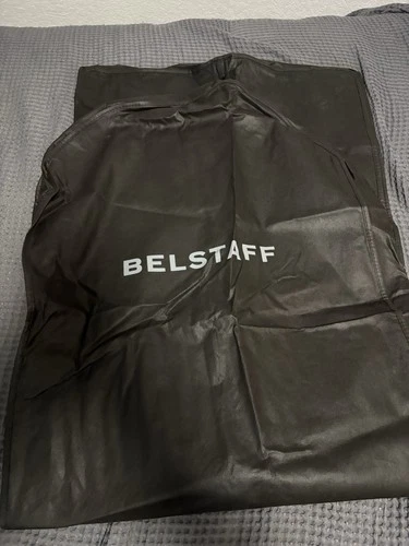 Belstaff Convoy Men’s Bomber Jacket L Black Cotton Twill Lined Zip/Button image 9