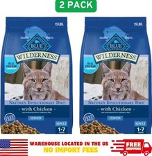 Blue Buffalo Wilderness High-Protein Grain-Free Chicken Dry Cat Food, 2x11lb
