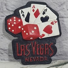 Las Vegas Nevada Casino Theme Fridge Magnet Resin Aces Dice Travel