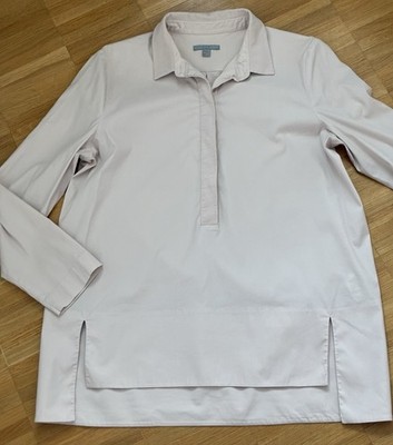 COS Damen Bluse - Gr. 40 - Beige - lockere Passform - Schlitze -