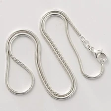 925 Sterling Silver Snake Chain Necklace .925 Italy All Sizes
