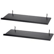 Kokone 2 Pack Pegboard Shelves with Lip - 15x5.5 in, Metal Shelf Pegboard Ste...